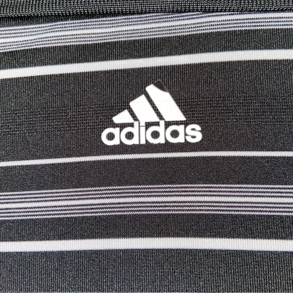 ADIDAS Puremotion golf shirt, in black and white stripes —like new. Very sharp! - Picture 3 of 3